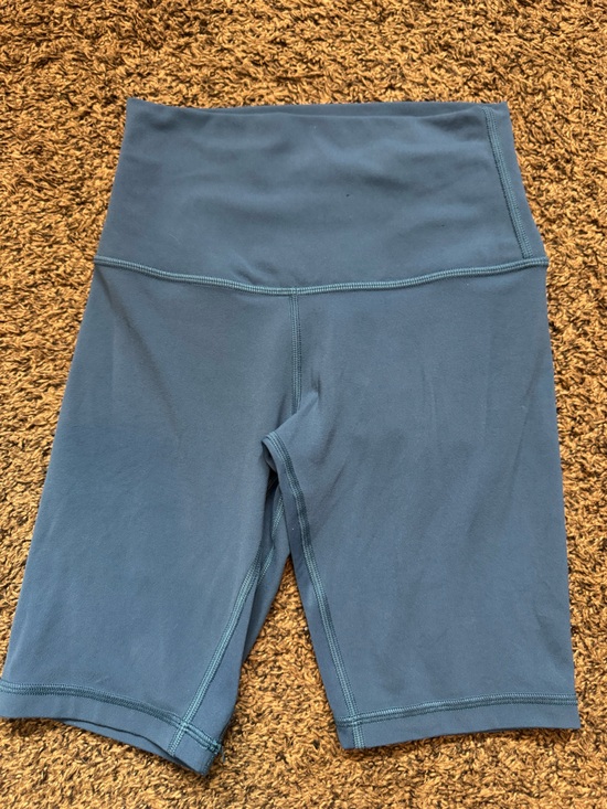 lululemon athletica Pants - lululemon athletica high-waist biker shorts in slate blue